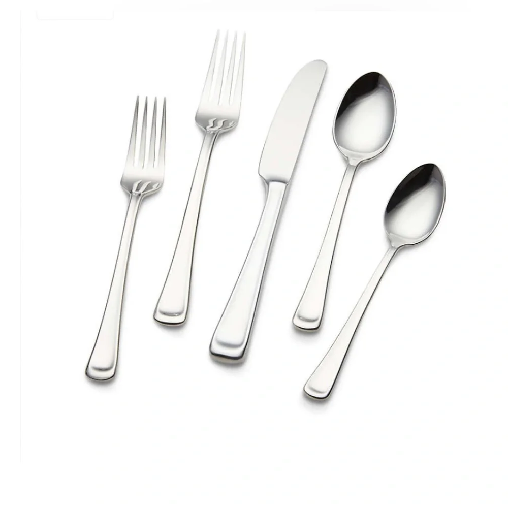 Gorham Crate & Barrel SCOOP Mirror 20-Piece Flatware Set New In Box - Picture 3 of 13